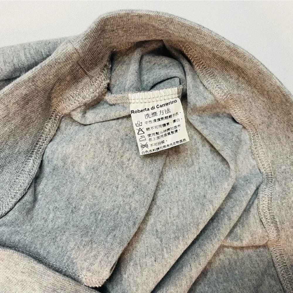 Roberta di Camerino Girls Grey Anchor‎ Logo Bag Rope Straps Made in Italy 10-12